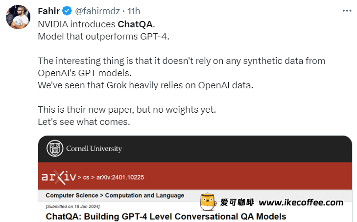 英伟达新对话QA模型准确度超GPT-4，却遭吐槽：无权重代码意义不大插图4